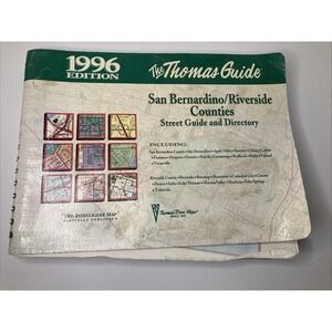 Thomas Guide 1996 San Bernardino & Riverside Counties CA Street Atlas Map